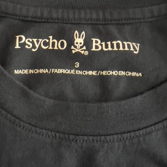 Psycho Bunny Graphic Logo T-Shirt Navy Mens Size 3 M - Picture 8 of 11